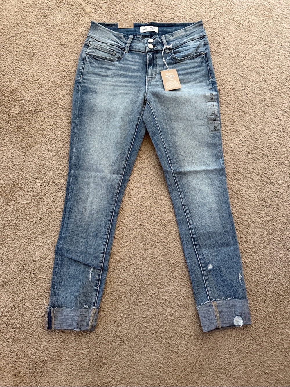 BKE Buckle Payton Distressed Skinny Jeans New 28x27